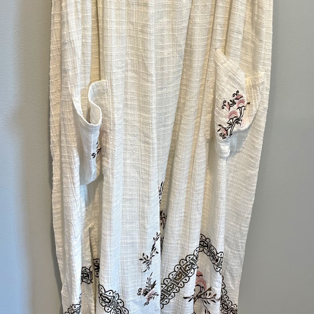 RARE Anthropologie Steele Barlett Ivory Embroidered Midi/Maxi Dress Size XS/S - Picture 5 of 11